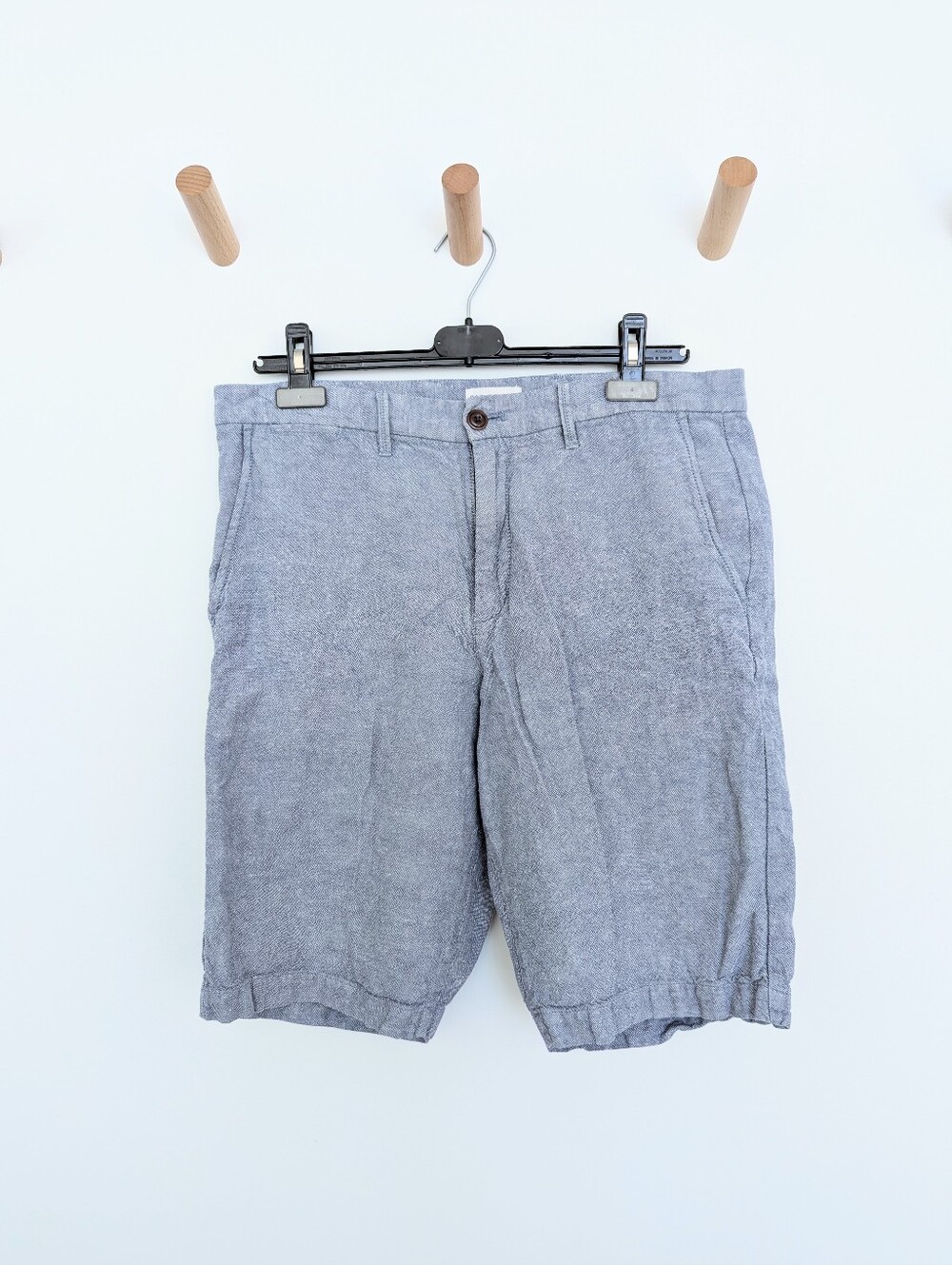 Gap Linen Blend 12" Flat Front Shorts - Blue, Men's 32